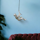 6" Silver Unique Climbing Man With Rope Wall Art - Homeroots - Flyclothing LLC