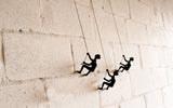 Set of Three 6" Black Resin Unique Climbing Men Wall Decor - Homeroots - Flyclothing LLC