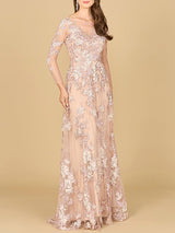Long Sleeve Modest Lace Gown