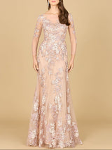 Long Sleeve Modest Lace Gown