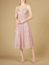 Flowing, Sequin Midi Dress