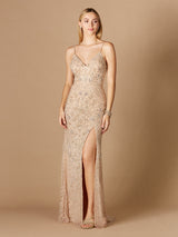 Beaded Tank Dress with Slit  - OUTLET