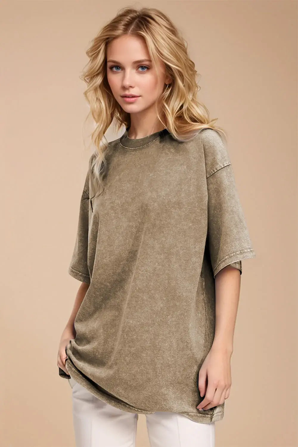Basic Bae Round Neck Half Sleeve T-Shirt - ShopBasicbae - Flyclothing LLC
