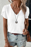 V-Neck Petal Sleeve Blouse - Trendsi - Flyclothing LLC