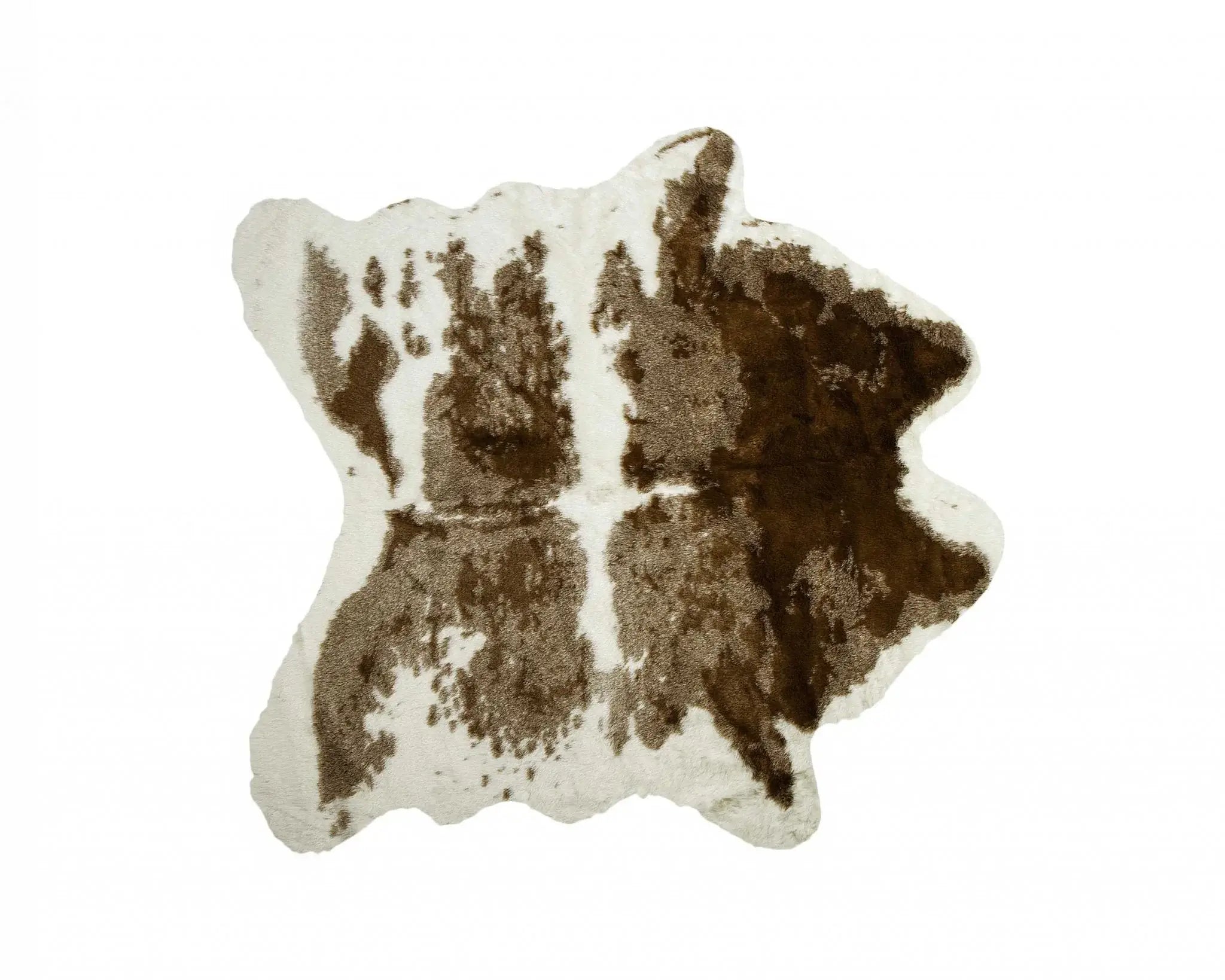 Brown And White Animal Print Area Rug - Homeroots - Flyclothing LLC