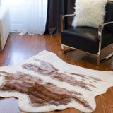 Brown And White Animal Print Area Rug - Homeroots - Flyclothing LLC