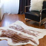 Brown And White Animal Print Area Rug - Homeroots - Flyclothing LLC