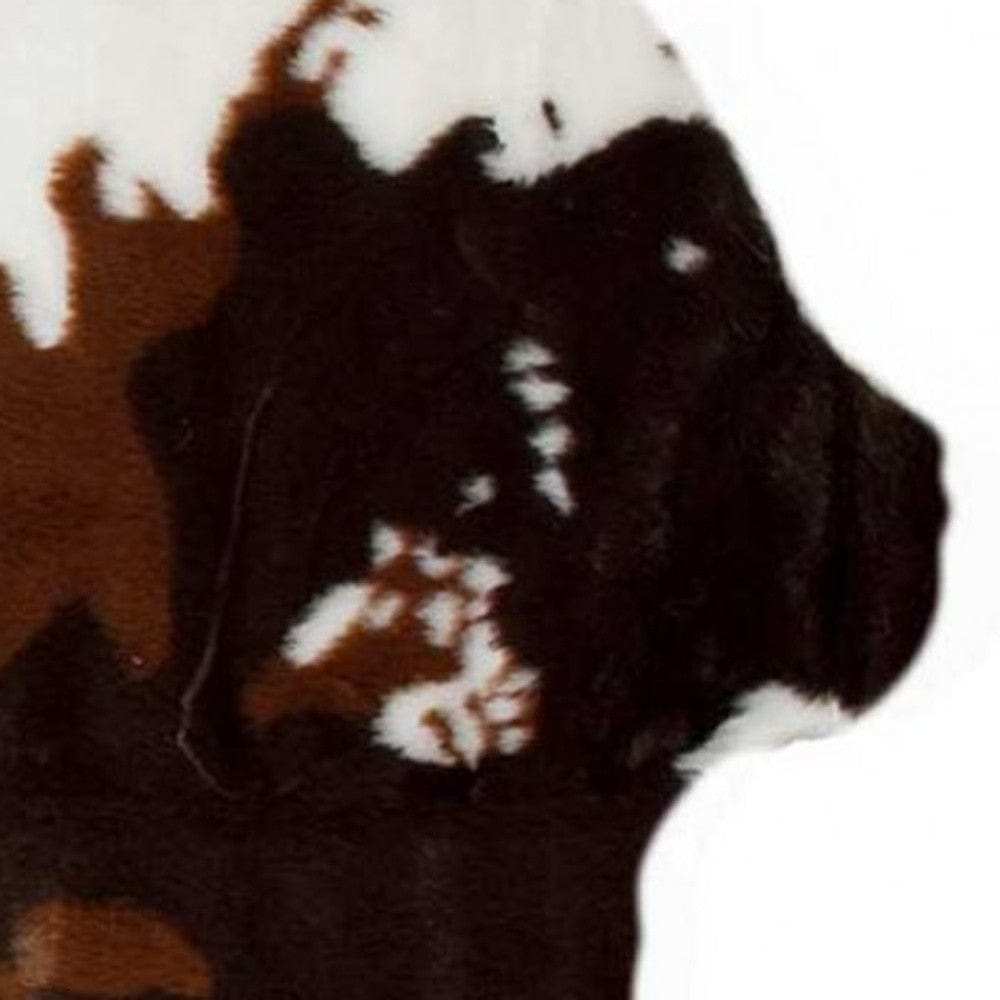 4' X 5' Faux Cow Hide Brown And White Area Rug - Homeroots - Flyclothing LLC