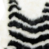 2' X 3' Black and White Zebra Print Area Rug - Homeroots - Flyclothing LLC