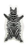 2' X 3' Black and White Zebra Print Area Rug - Homeroots - Flyclothing LLC
