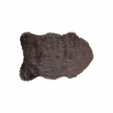 24" X 36" X 1.5" Chocolate Faux Sheepskin - Area Rug - Homeroots