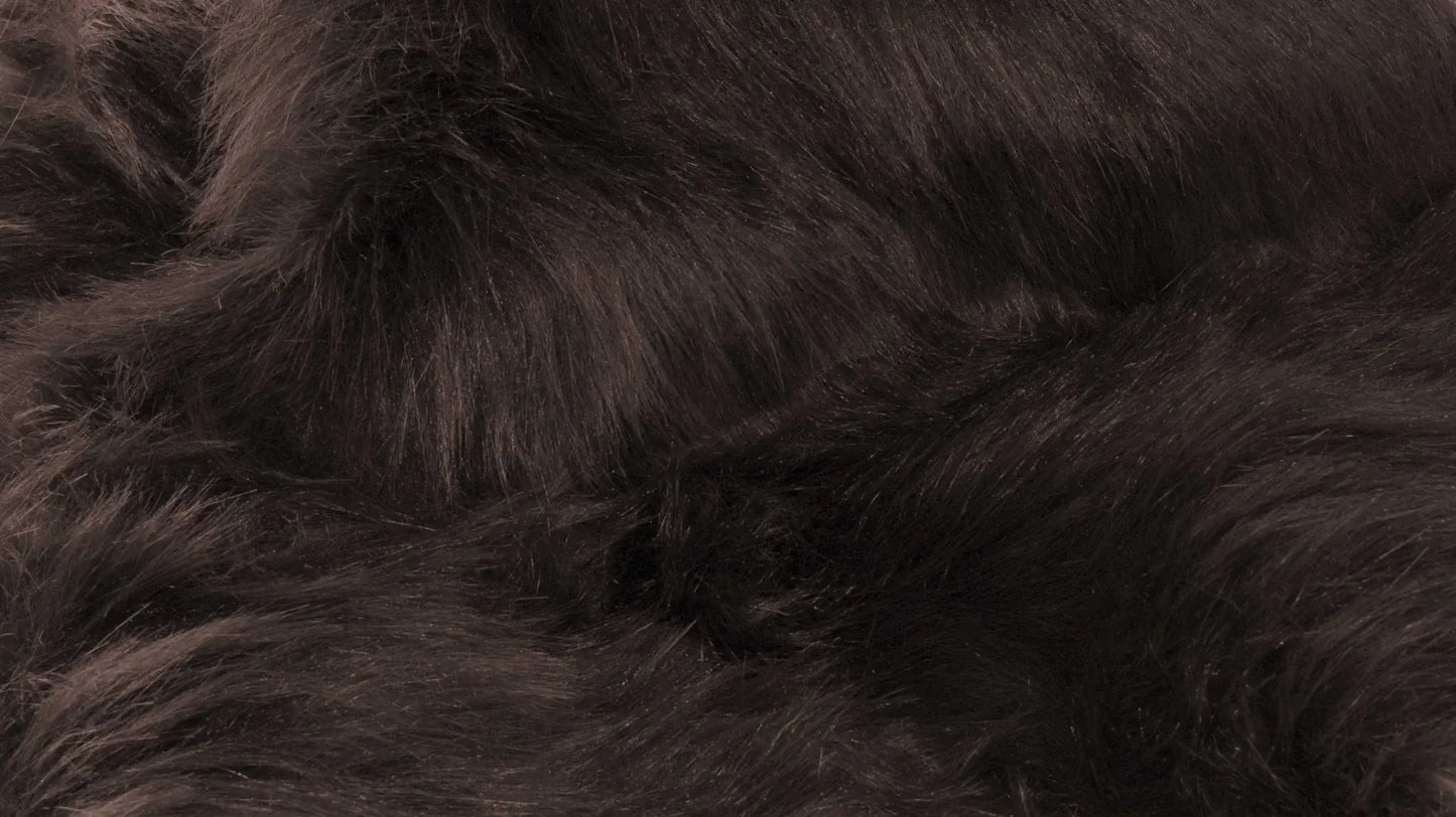 24" X 36" X 1.5" Chocolate Faux Sheepskin - Area Rug - Homeroots - Flyclothing LLC