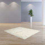2' X 3' Off White Faux Fur Washable Area Rug - Homeroots - Flyclothing LLC