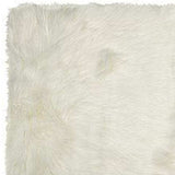 2' X 3' Off White Faux Fur Washable Area Rug - Homeroots - Flyclothing LLC