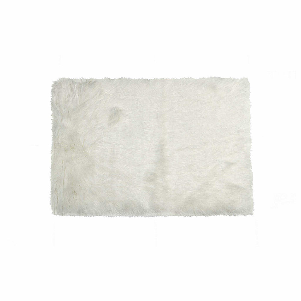 5' X 8' Off White Faux Fur Flokati Area Rug - Homeroots - Flyclothing LLC