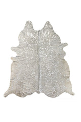 72" X 84" Gray And Silver Cowhide - Area Rug - Homeroots - Flyclothing LLC