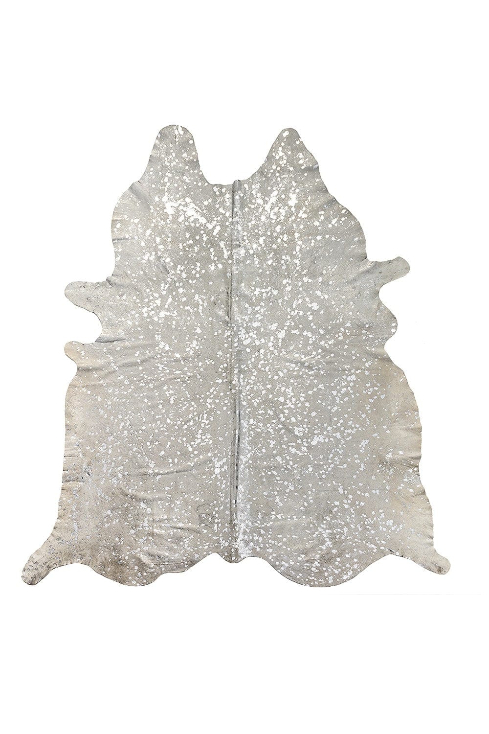 72" X 84" Gray And Silver Cowhide - Area Rug - Homeroots - Flyclothing LLC