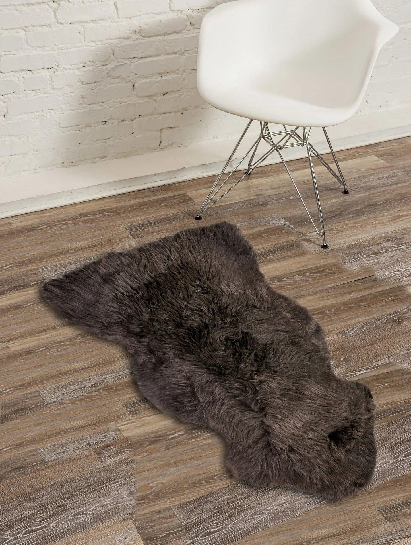24" X 36" Chocolate Single Sheepskin Area Rug - Homeroots - Flyclothing LLC