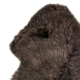 24" X 36" Chocolate Single Sheepskin Area Rug - Homeroots