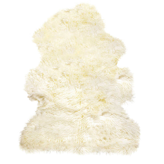 2' X 3' Natural New Zealand Sheepskin Wool Area Rug - Homeroots