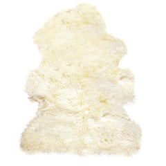 2' X 3' Natural New Zealand Sheepskin Wool Area Rug - Homeroots
