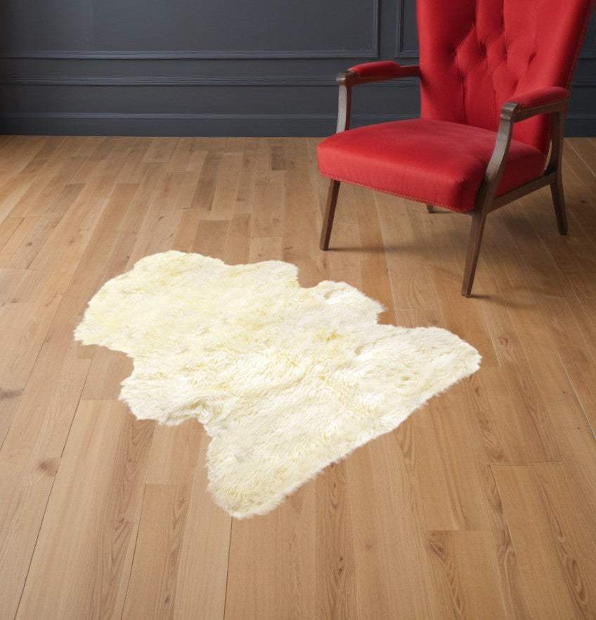 2' X 3' Natural New Zealand Sheepskin Wool Area Rug - Homeroots - Flyclothing LLC