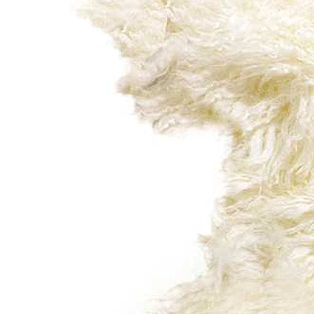 2' X 3' Natural New Zealand Sheepskin Wool Area Rug - Homeroots - Flyclothing LLC