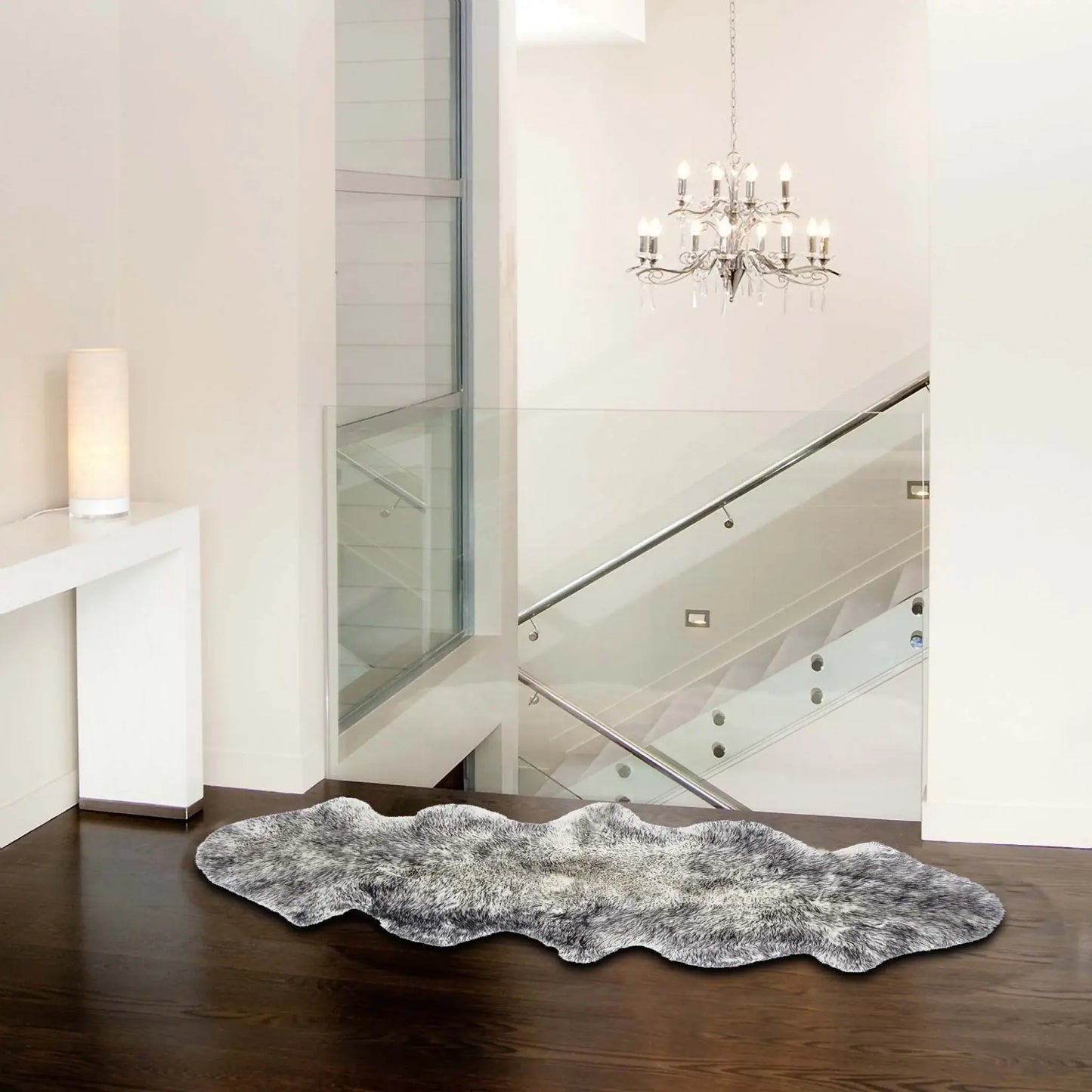 Gradient Grey Animal Print Area Rug - Homeroots - Flyclothing LLC