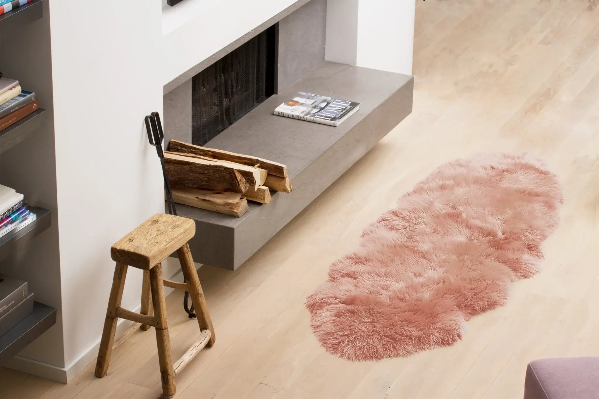Pink Animal Print Area Rug - Homeroots - Flyclothing LLC