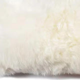 12" X 20" Natural Sheepskin Throw Pillow - Homeroots