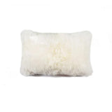 12" X 20" Natural Sheepskin Throw Pillow - Homeroots - Flyclothing LLC