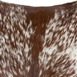 18" Brown and White Cowhide Throw Pillow - Homeroots