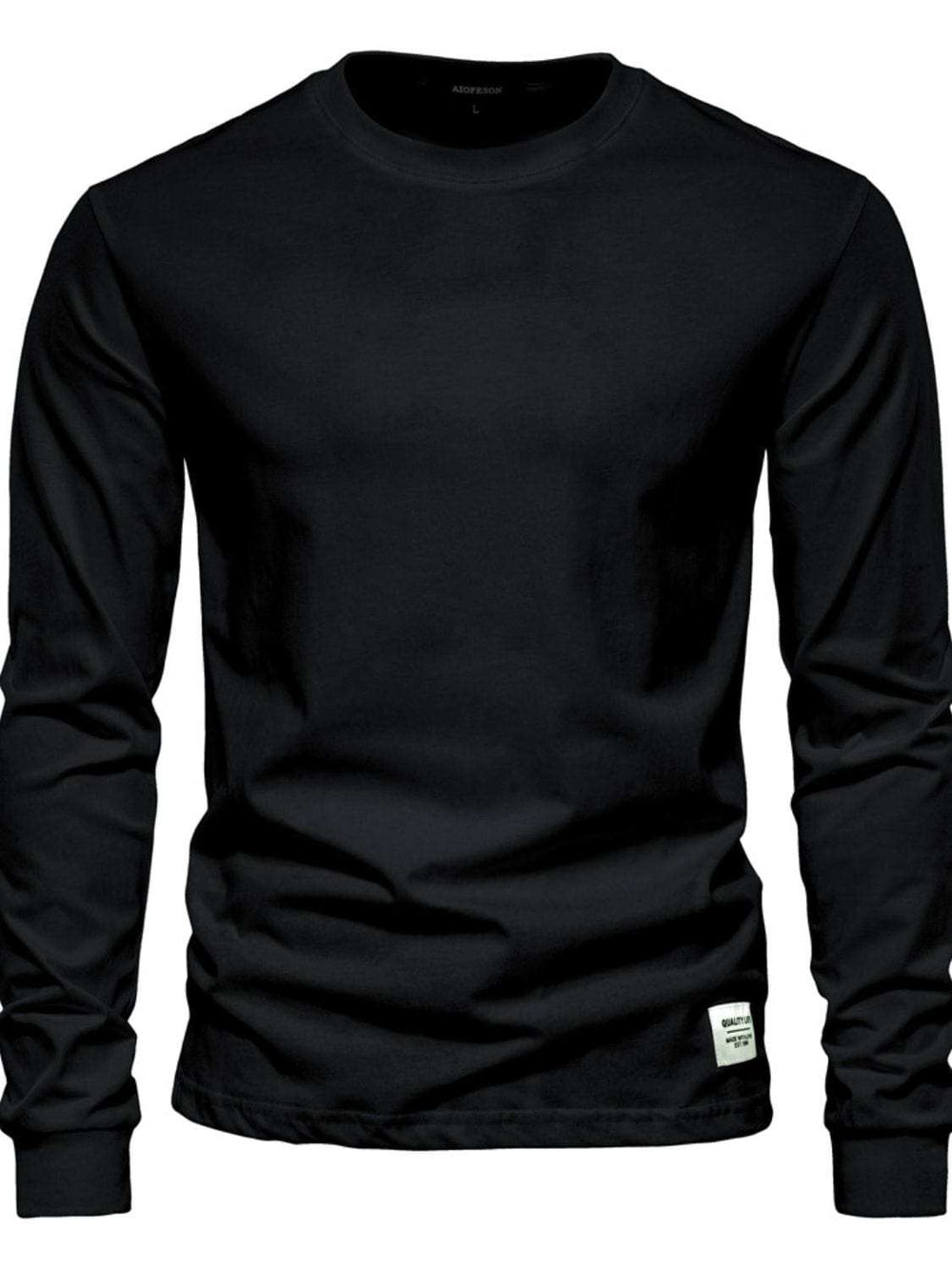 Men's Full Size Round Neck Long Sleeve T-Shirt Plus Size - Trendsi - Flyclothing LLC