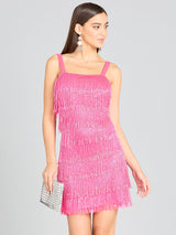 Lara 29488 - Beaded Fringe Cocktail Dress