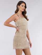 Lara 29488 - Beaded Fringe Cocktail Dress