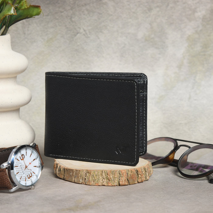 Classic Black Leather Wallet - Classy Leather Bags - Flyclothing LLC