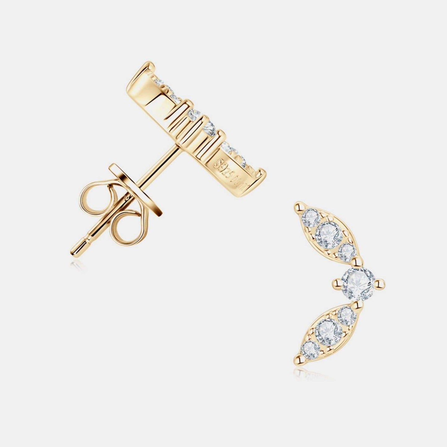 Moissanite 925 Sterling Silver Stud Earrings - Trendsi - Flyclothing LLC