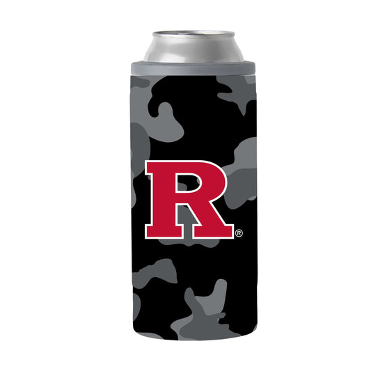 Rutgers Black Camo 12oz Slim Can Coolie - Logo Brands - Flyclothing LLC