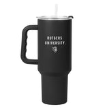 Rutgers 40oz Black Tonal Powder Coat Tumbler - Logo Brands - Flyclothing LLC