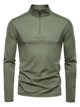 Men's Sun Protection Long Sleeve Half-Zip T-Shirt - Trendsi - Flyclothing LLC