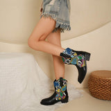 PU Leather Color Block Boots - Trendsi - Flyclothing LLC