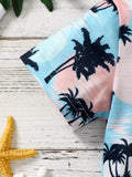Children's Tropical Palm Tree Print Outfit Set - Trendsi - Flyclothing LLC