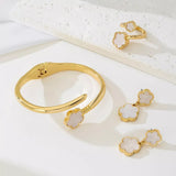 18K Gold-Plated Flower Jewelry Set - Trendsi - Flyclothing LLC