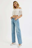 RISEN Full Size Low Rise Ankle Boyfriend Distressed Jeans Plus Size - Trendsi - Flyclothing LLC