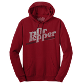 Dr Pepper Distressed Logo Pullover Hooded Sweatshirt - Red