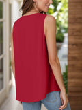 Full Size Ruched V-Neck Tank - Trendsi - Flyclothing LLC