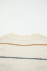 Striped V-Neck Button-Up Cardigan - Trendsi - Flyclothing LLC