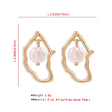 18K Gold-Plated Pearl Earrings - Trendsi - Flyclothing LLC