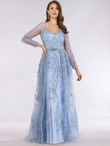 Lara 29782 - Beaded Lace Overskirt Ballgown