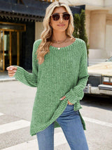 Round Neck Long Sleeve T-Shirt - Trendsi - Flyclothing LLC
